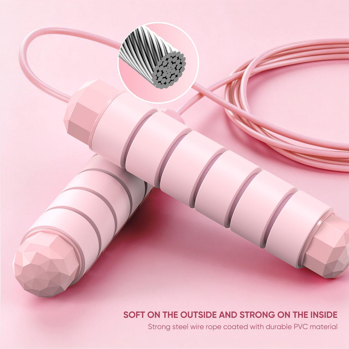 Speed Jump Rope with Ball Bearings — Adjustable, Tangle-Free