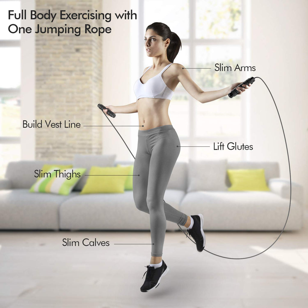 Speed Jump Rope with Ball Bearings — Adjustable, Tangle-Free