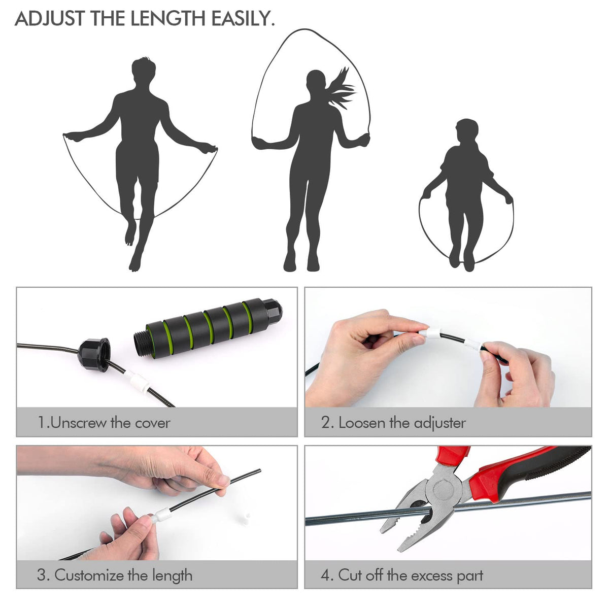 Speed Jump Rope with Ball Bearings — Adjustable, Tangle-Free