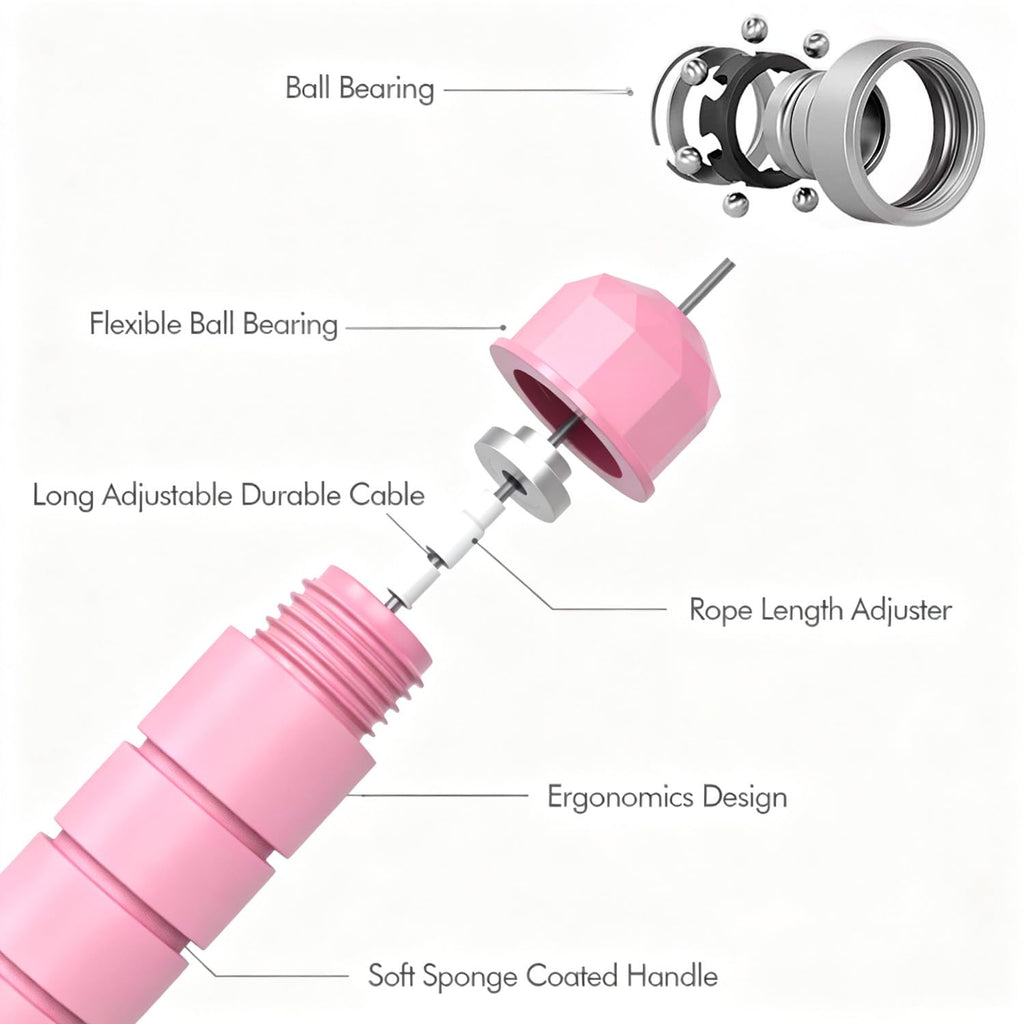 Speed Jump Rope with Ball Bearings — Adjustable, Tangle-Free