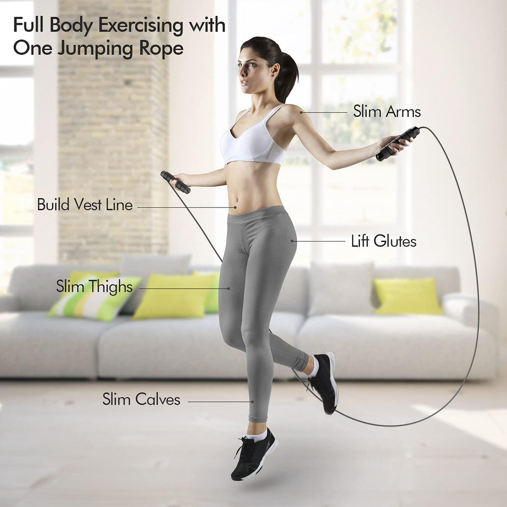 Speed Jump Rope with Ball Bearings — Adjustable, Tangle-Free