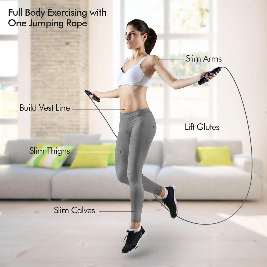 Speed Jump Rope with Ball Bearings — Adjustable, Tangle-Free