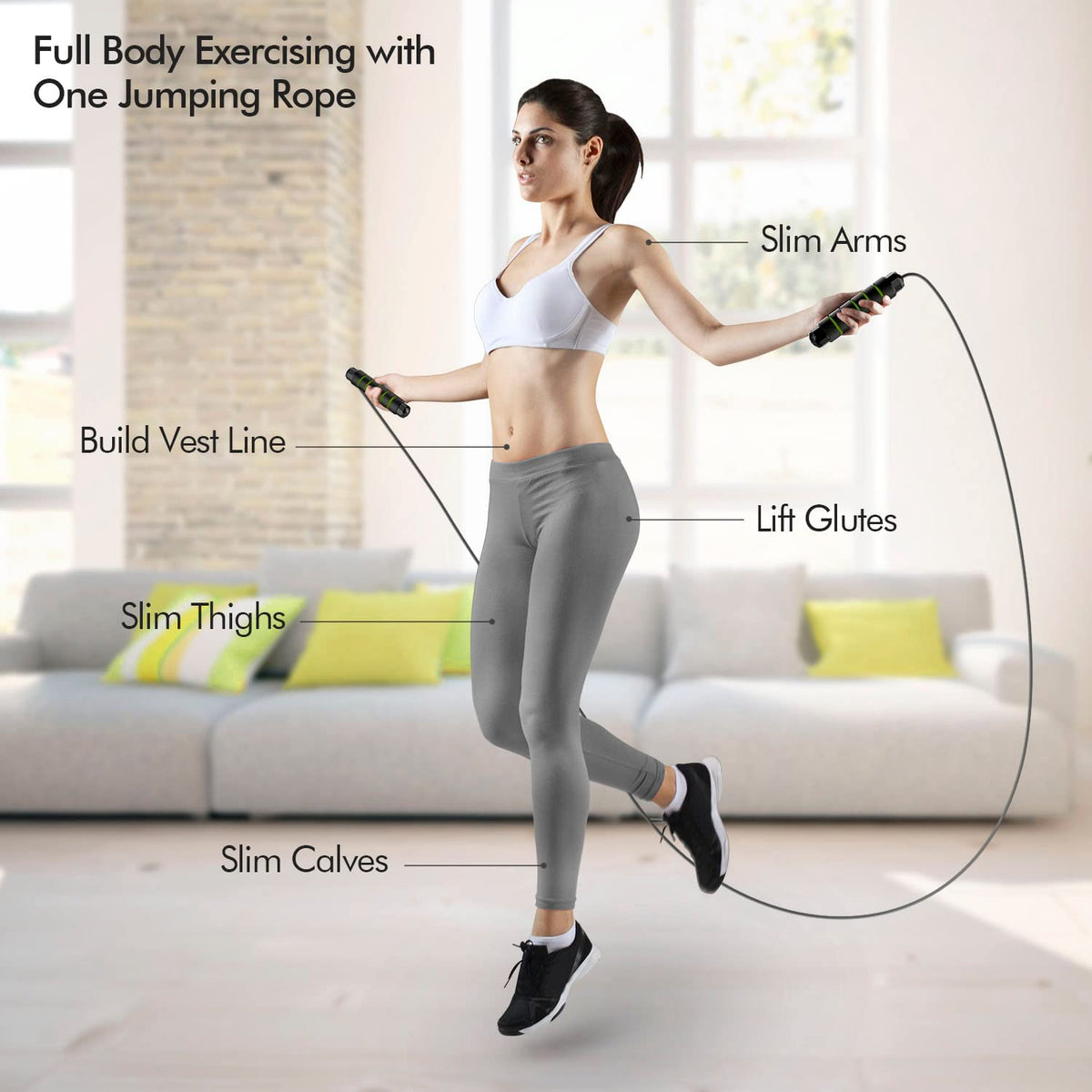 Speed Jump Rope with Ball Bearings — Adjustable, Tangle-Free