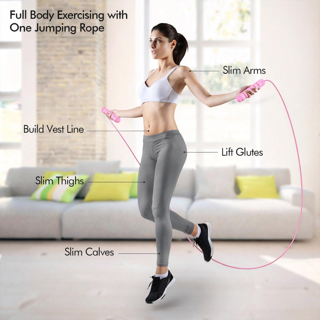 Speed Jump Rope with Ball Bearings — Adjustable, Tangle-Free