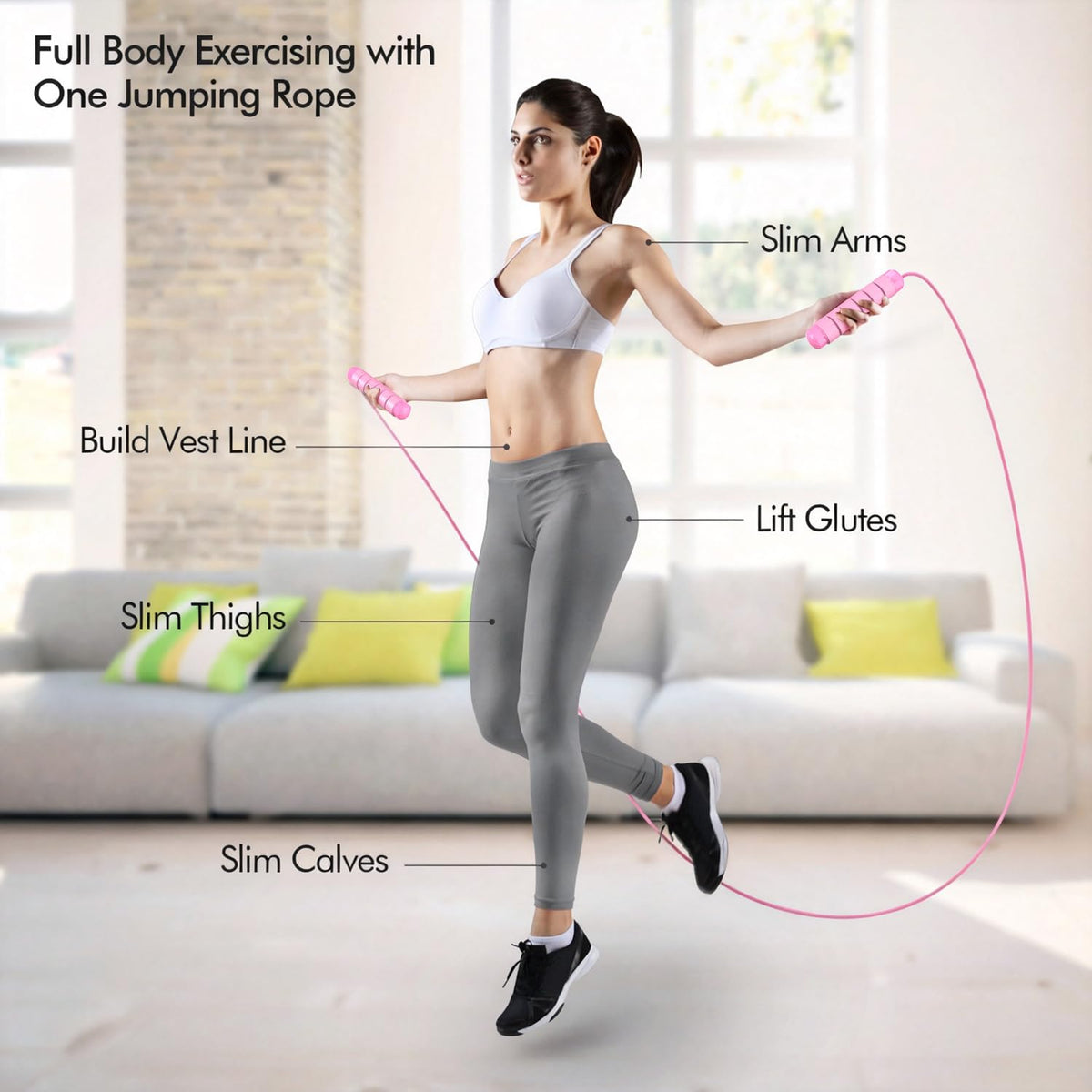 Speed Jump Rope with Ball Bearings — Adjustable, Tangle-Free