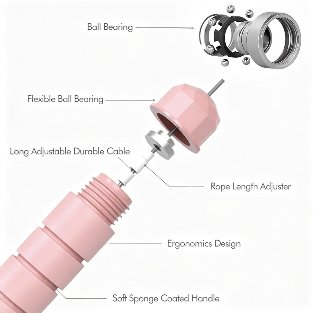 Speed Jump Rope with Ball Bearings — Adjustable, Tangle-Free