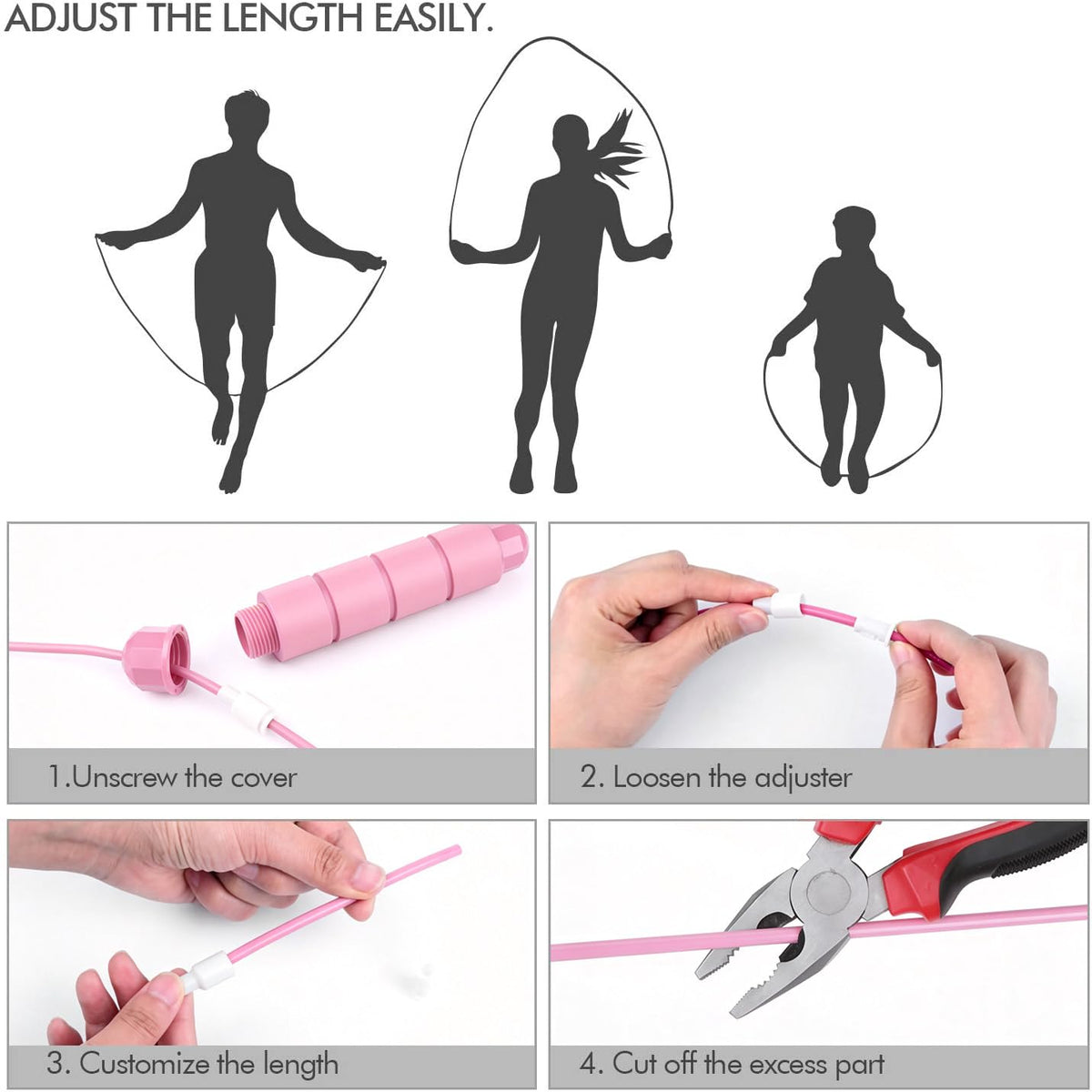 Speed Jump Rope with Ball Bearings — Adjustable, Tangle-Free
