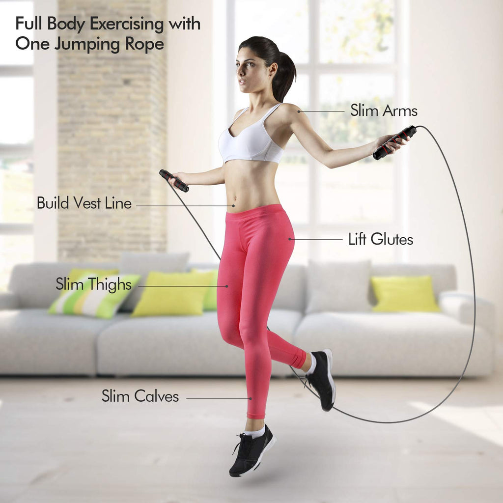 Speed Jump Rope with Ball Bearings — Adjustable, Tangle-Free