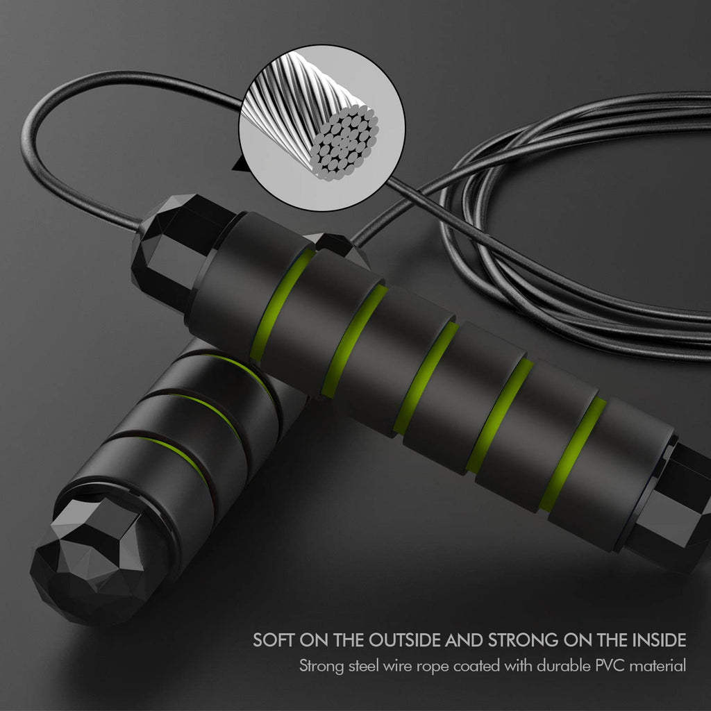 Speed Jump Rope with Ball Bearings — Adjustable, Tangle-Free