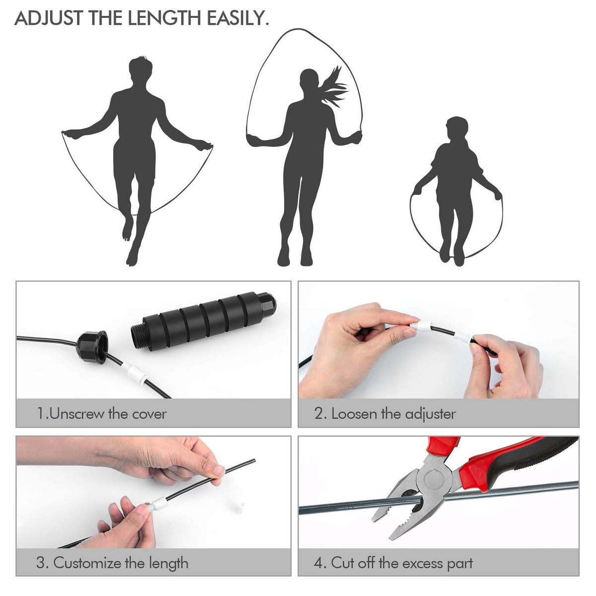 Speed Jump Rope with Ball Bearings — Adjustable, Tangle-Free