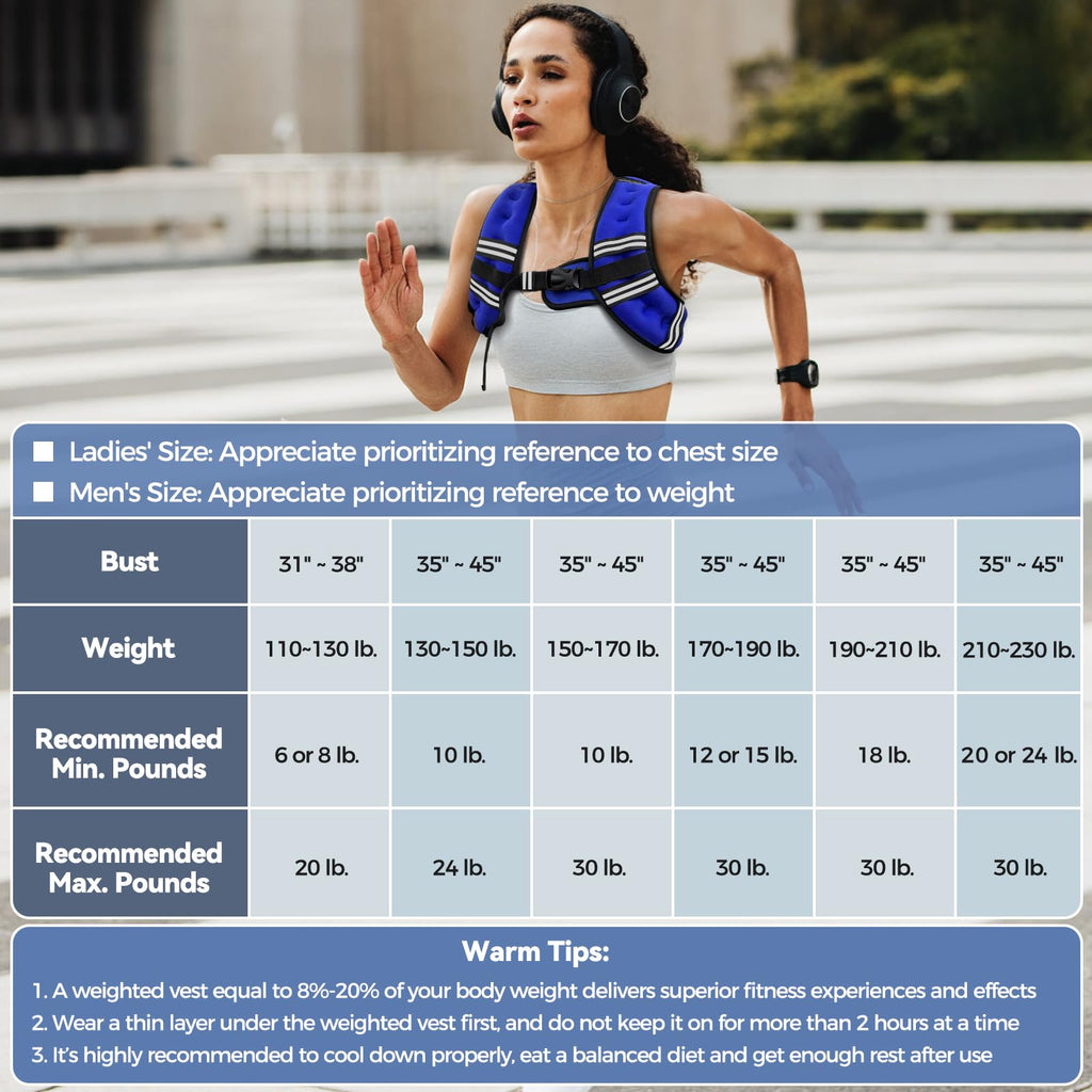 Zeerun Weighted Vest — Adjustable 6–30 lb for Men & Women