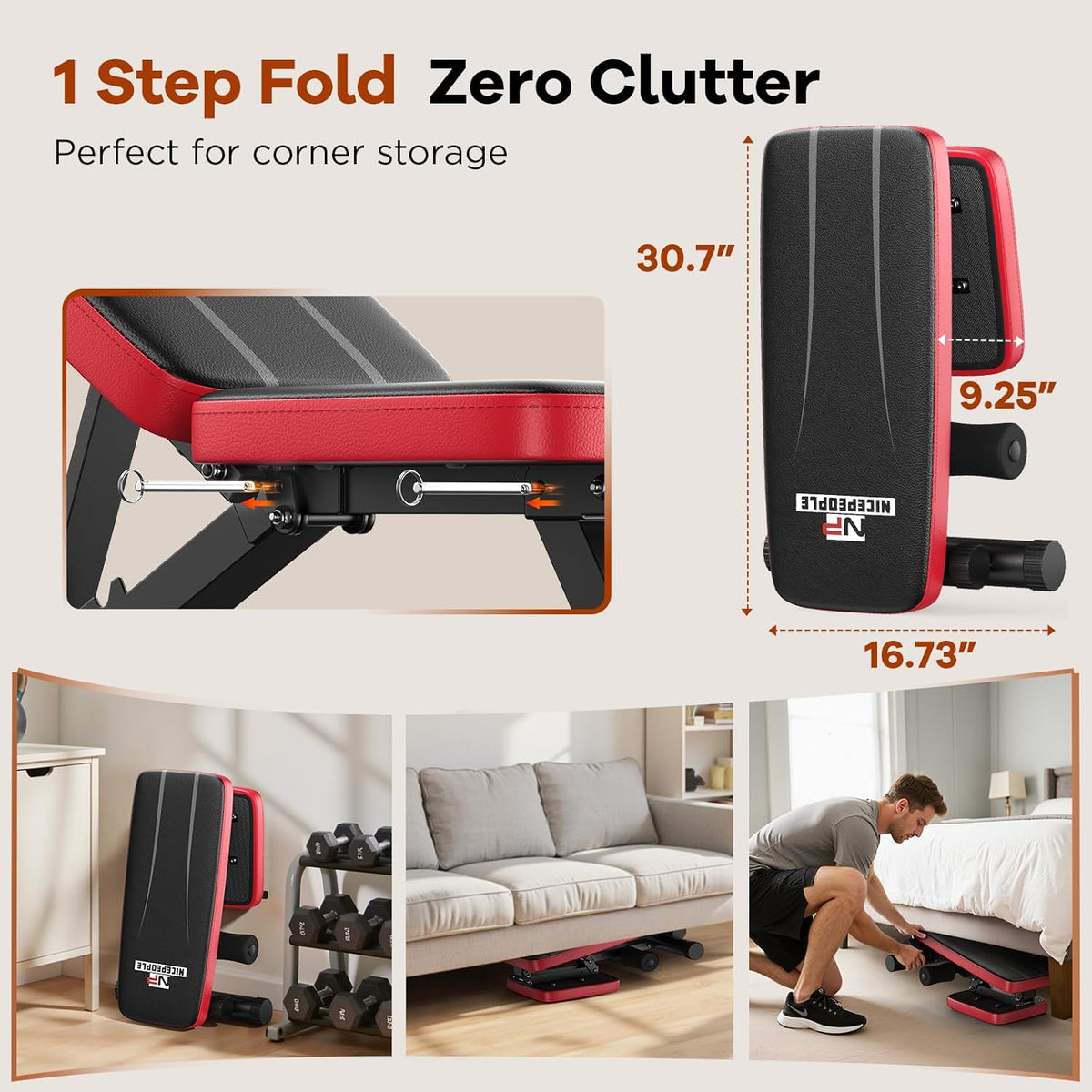 Adjustable Weight Bench — Foldable, 660 lb Capacity