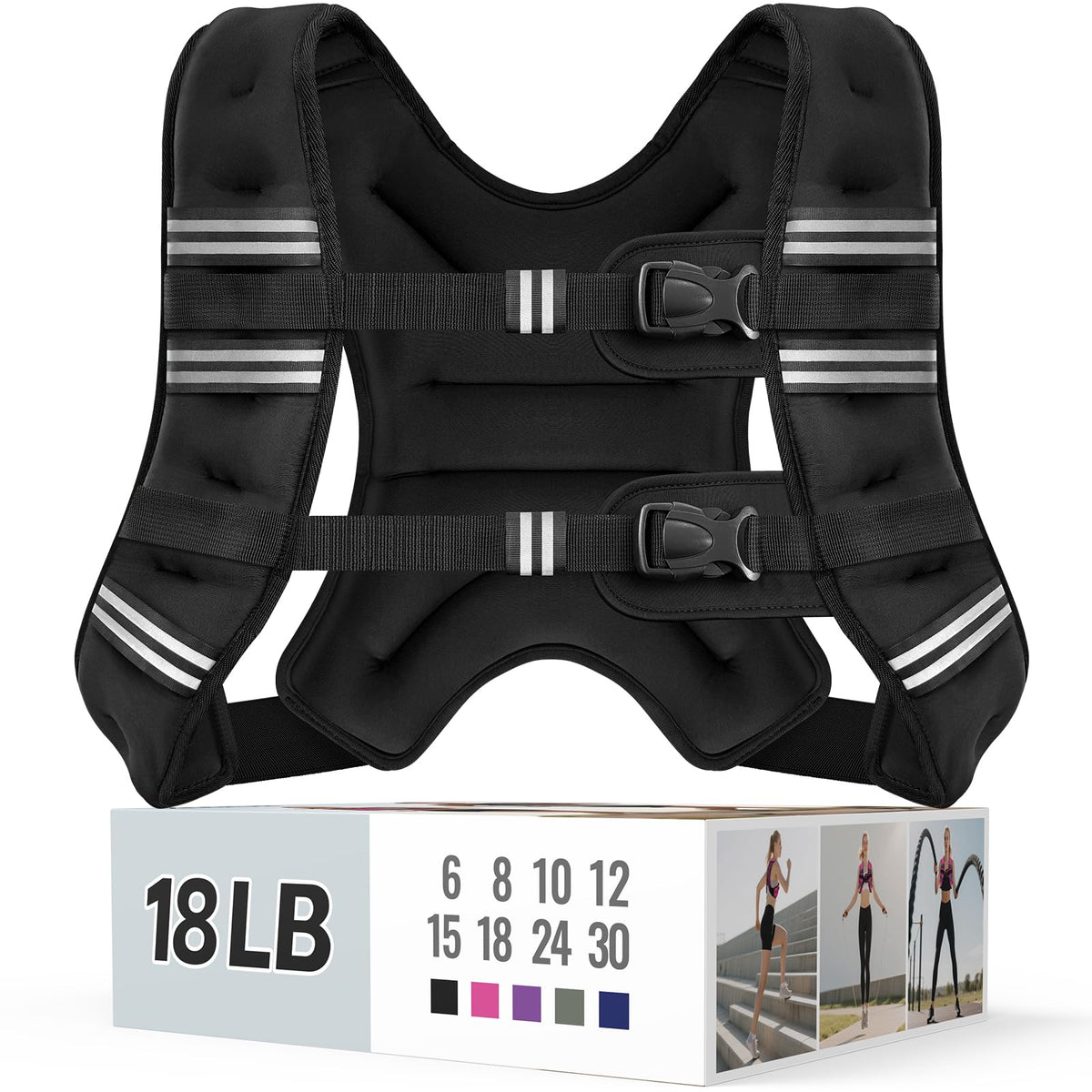 Zeerun Weighted Vest — Adjustable 6–30 lb for Men & Women