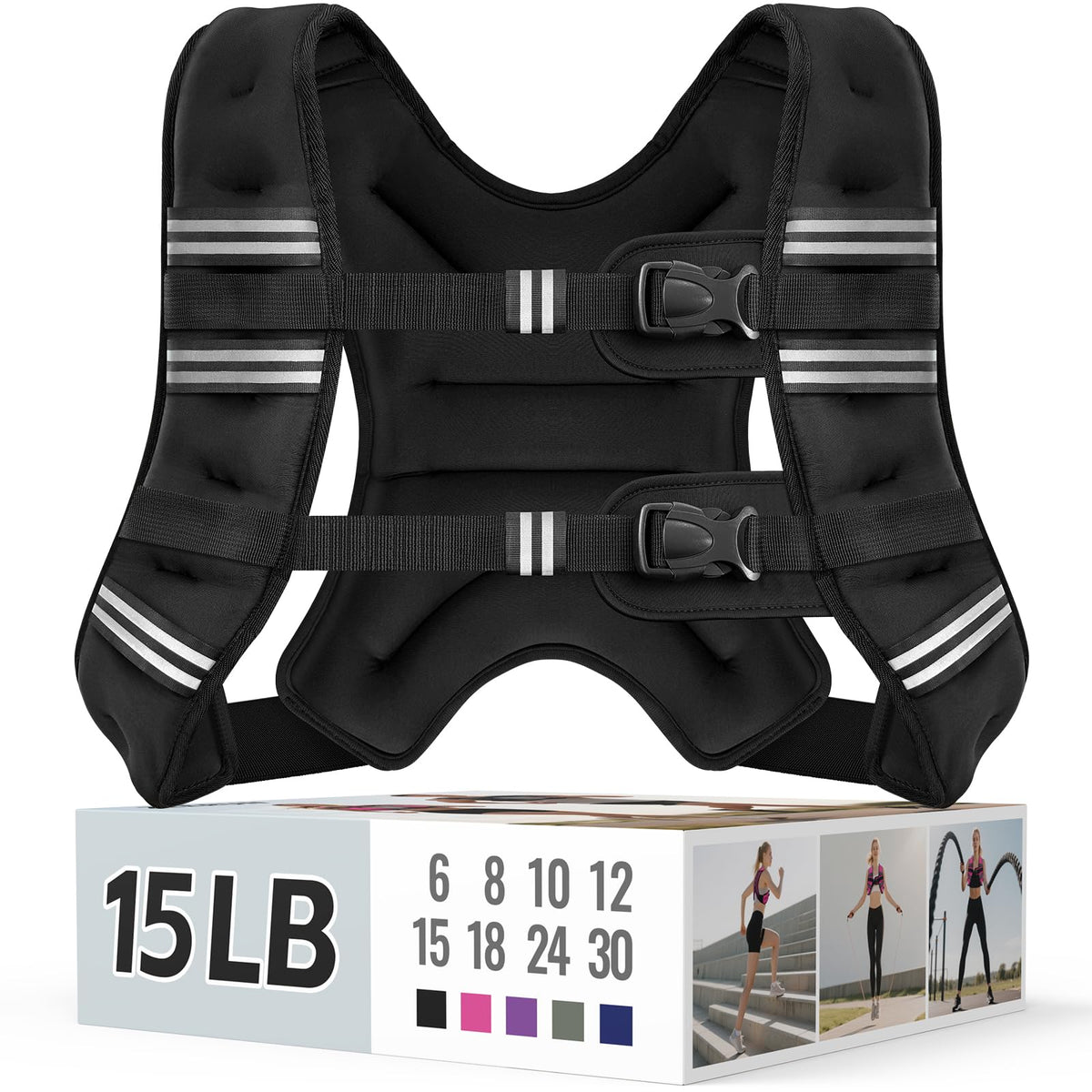 Zeerun Weighted Vest — Adjustable 6–30 lb for Men & Women