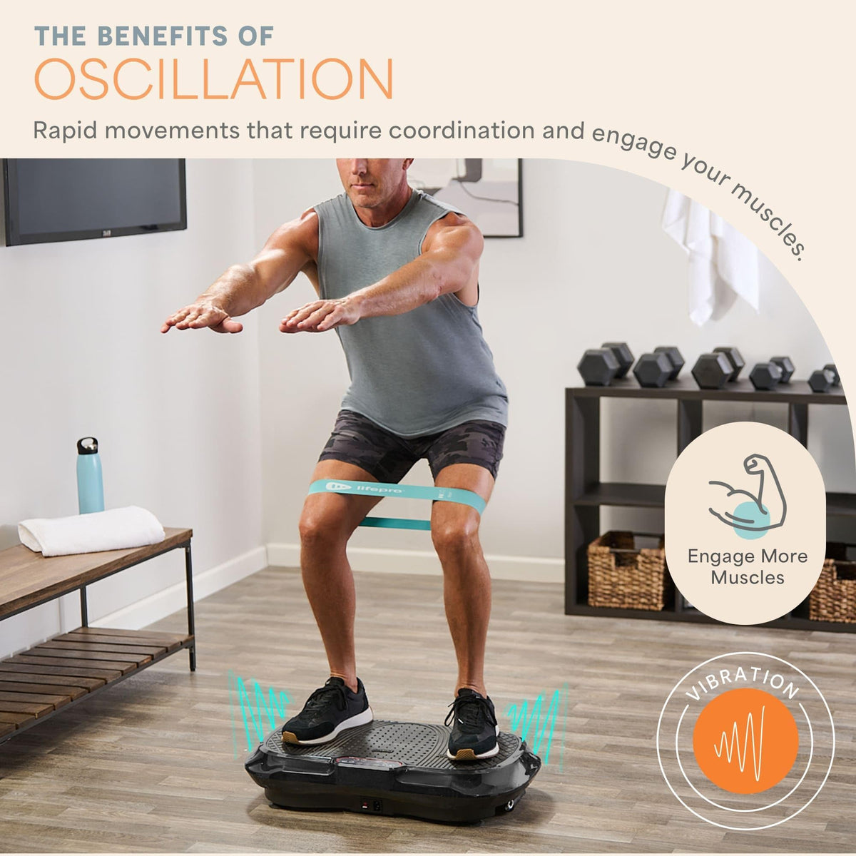 Lifepro Waver Vibration Plate — Full-Body Workout Machine