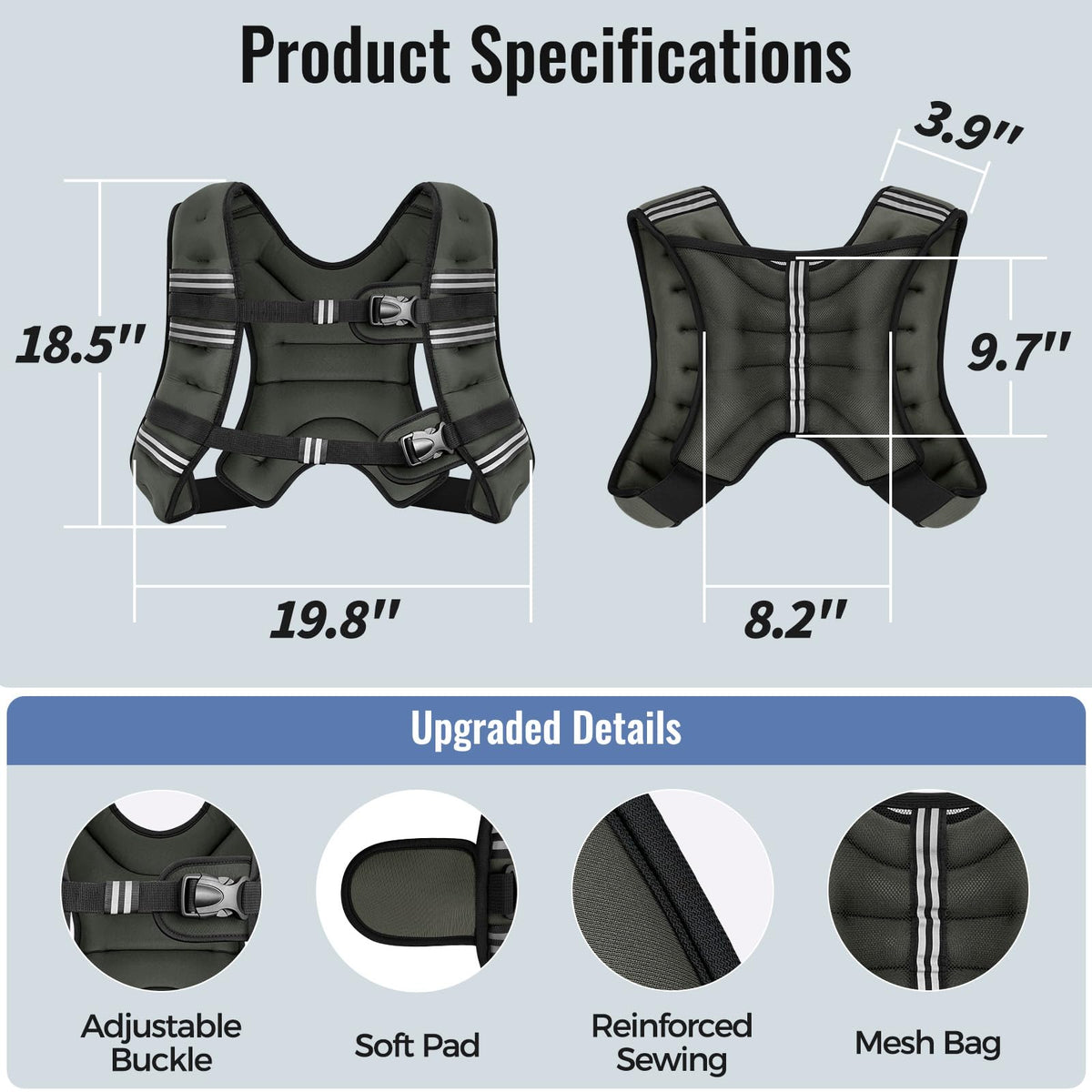 Zeerun Weighted Vest — Adjustable 6–30 lb for Men & Women