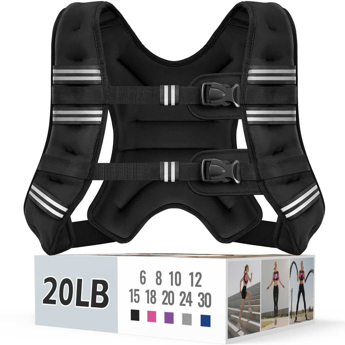 Zeerun Weighted Vest — Adjustable 6–30 lb for Men & Women