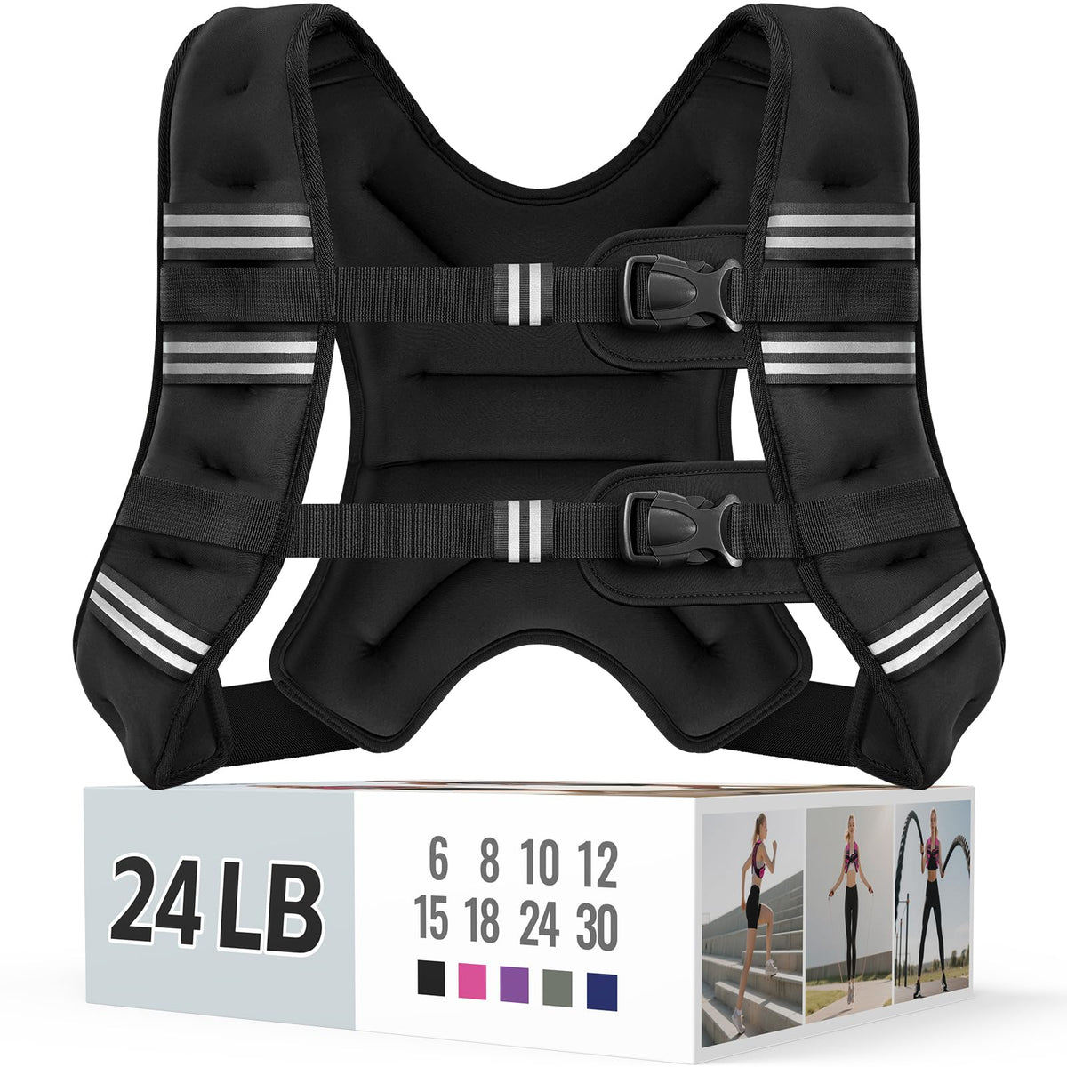 Zeerun Weighted Vest — Adjustable 6–30 lb for Men & Women