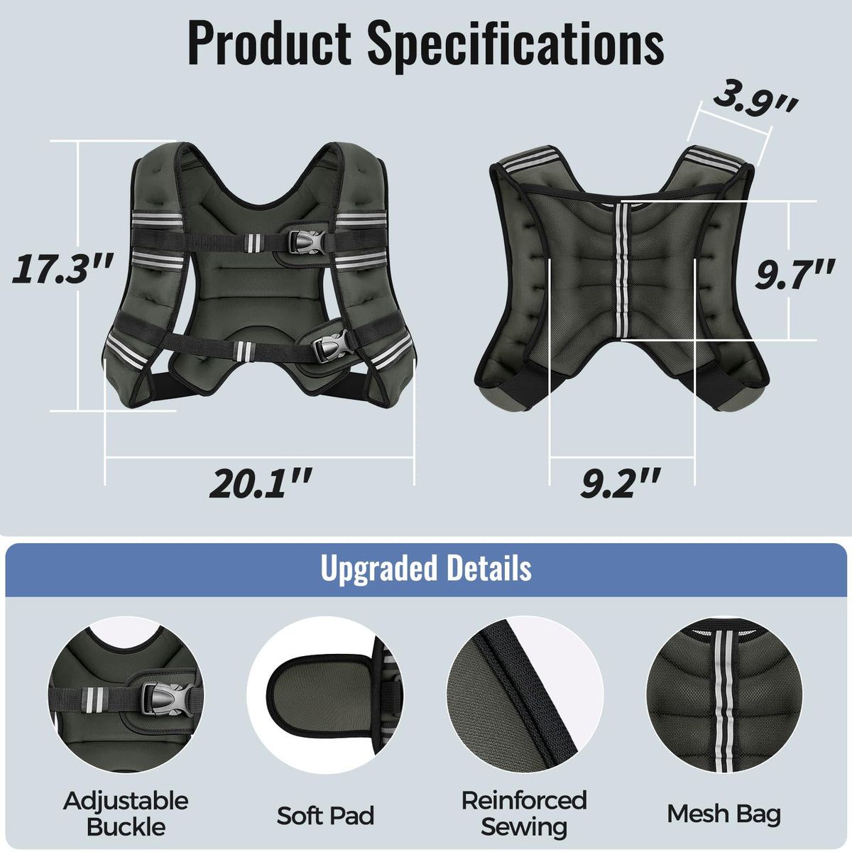 Zeerun Weighted Vest — Adjustable 6–30 lb for Men & Women