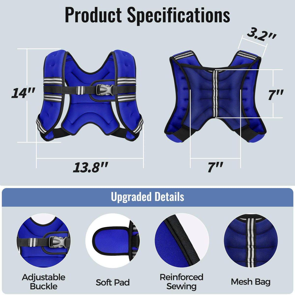 Zeerun Weighted Vest — Adjustable 6–30 lb for Men & Women