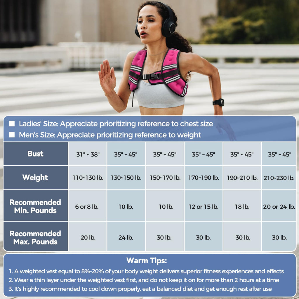 Zeerun Weighted Vest — Adjustable 6–30 lb for Men & Women