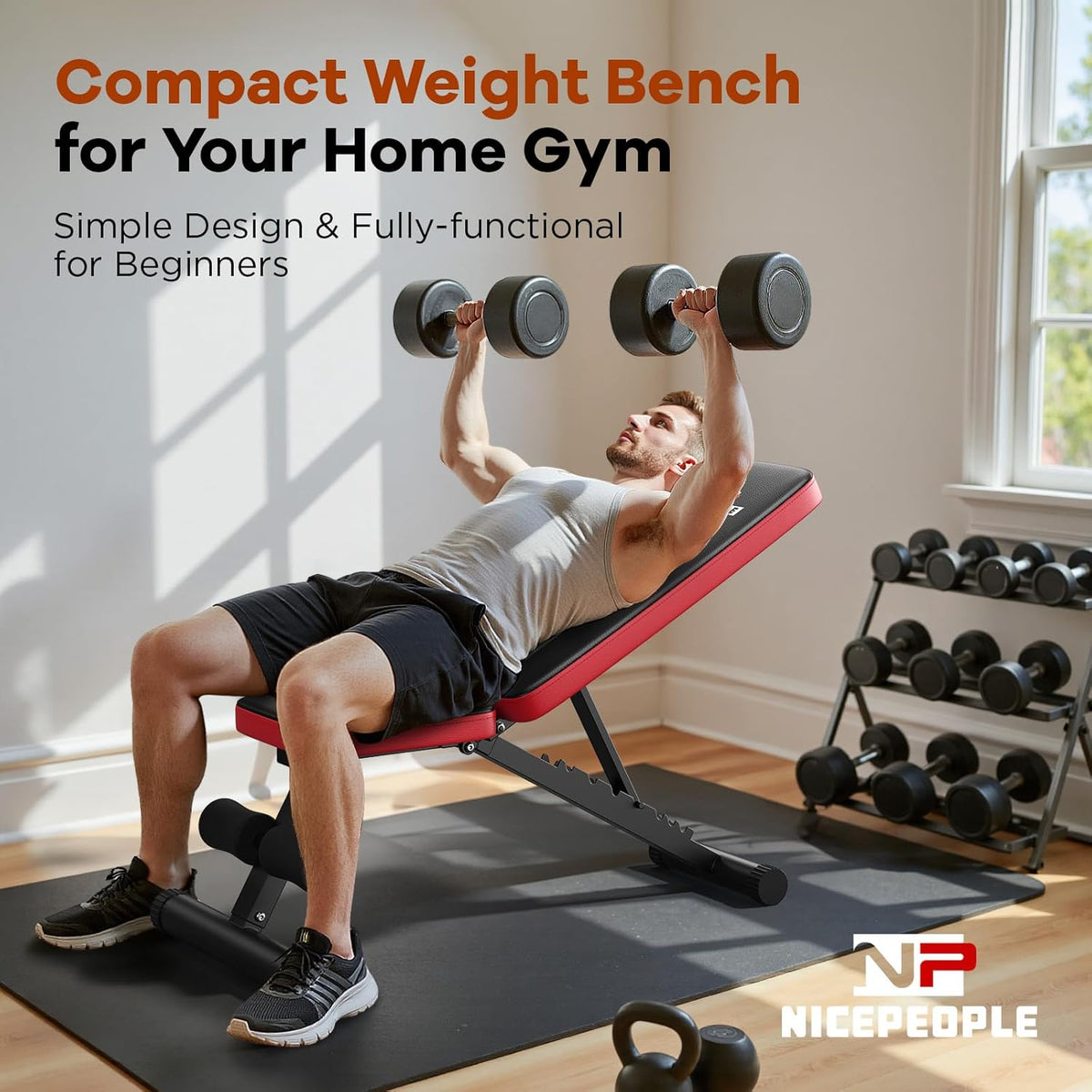 Adjustable Weight Bench — Foldable, 660 lb Capacity