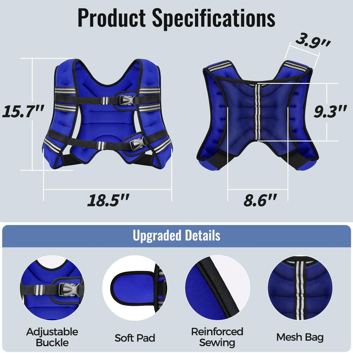 Zeerun Weighted Vest — Adjustable 6–30 lb for Men & Women