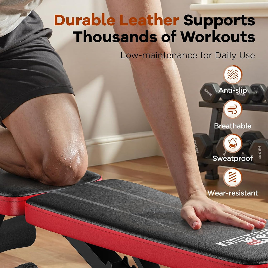 Adjustable Weight Bench — Foldable, 660 lb Capacity