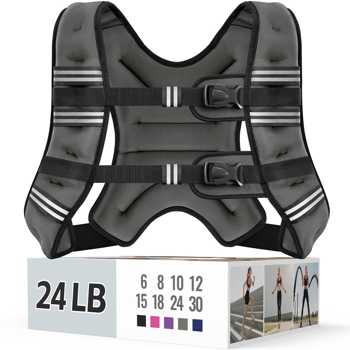 Zeerun Weighted Vest — Adjustable 6–30 lb for Men & Women