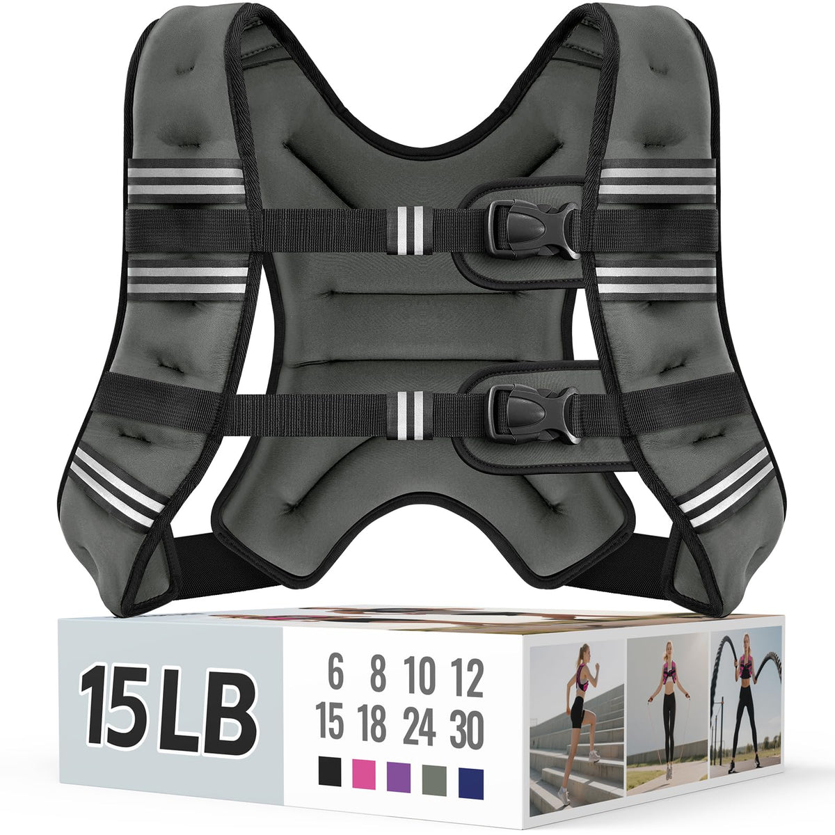 Zeerun Weighted Vest — Adjustable 6–30 lb for Men & Women