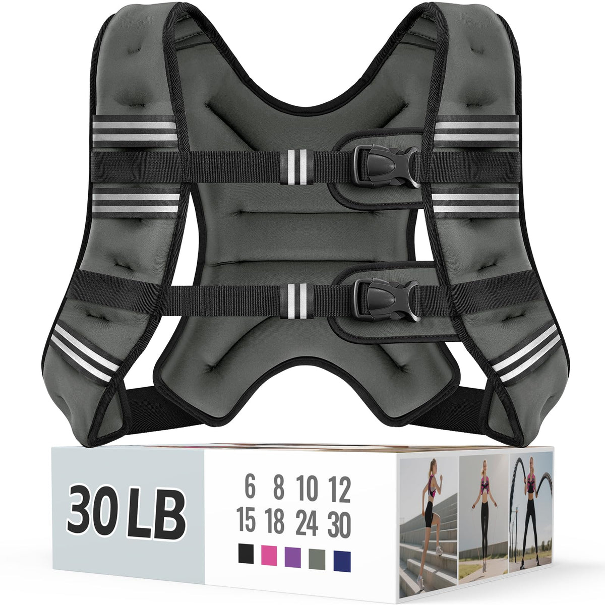 Zeerun Weighted Vest — Adjustable 6–30 lb for Men & Women