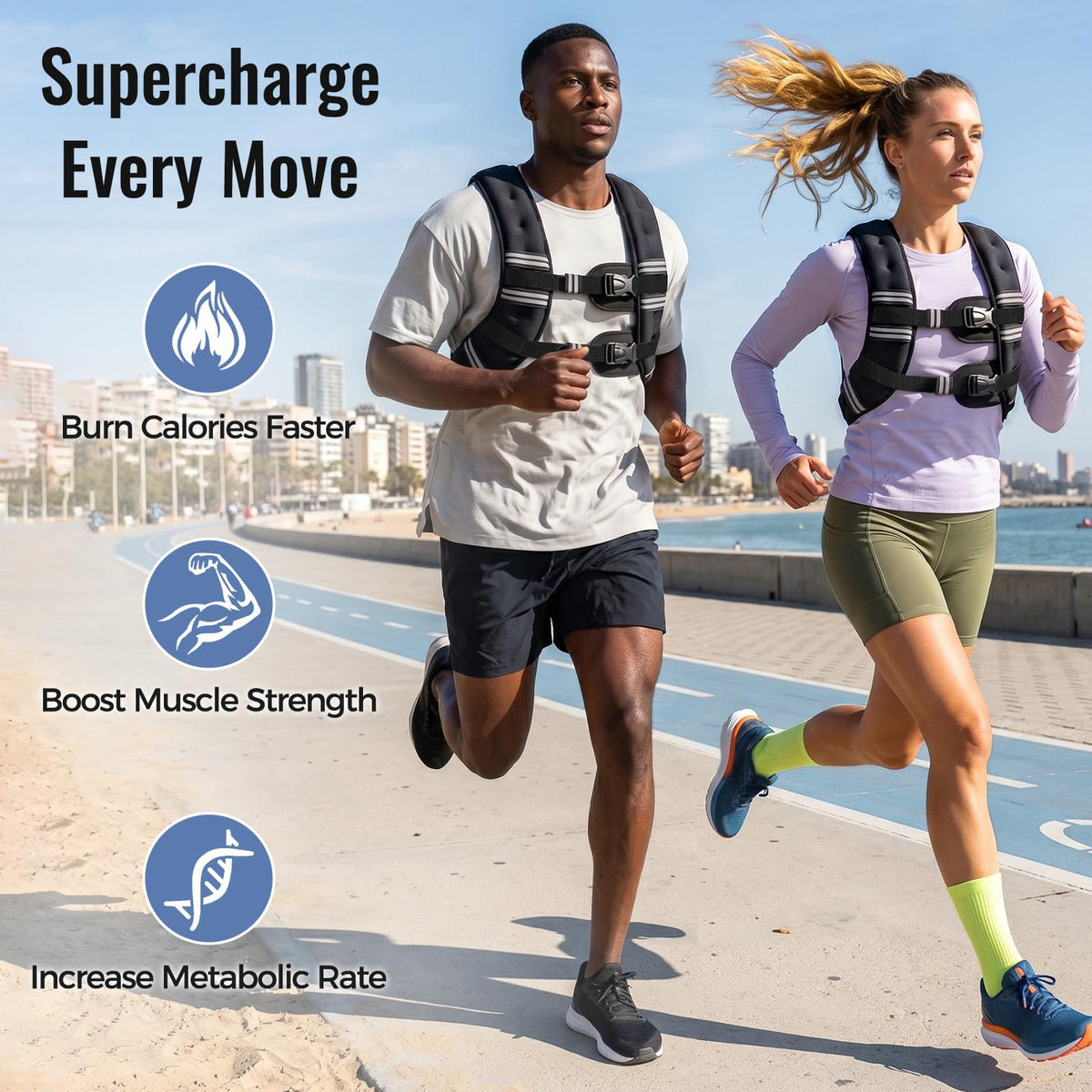 Zeerun Weighted Vest — Adjustable 6–30 lb for Men & Women