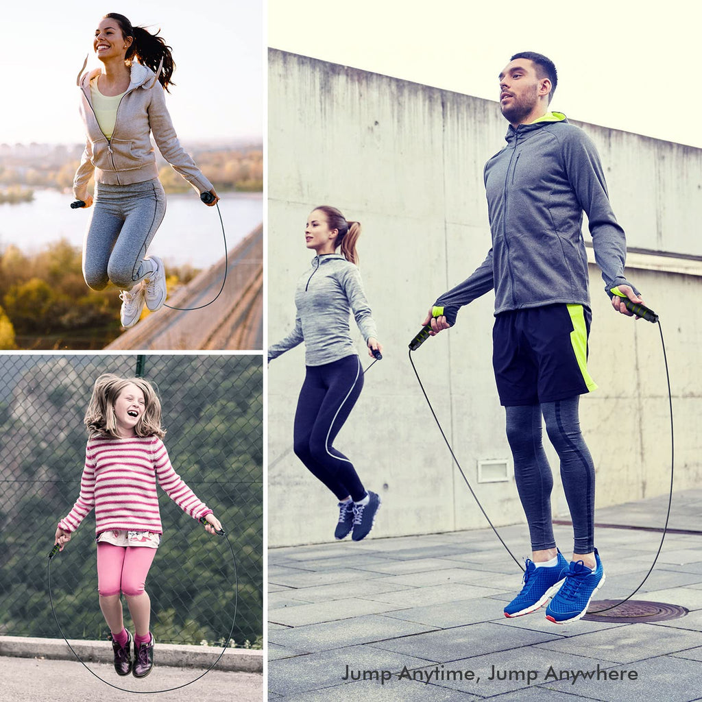 Speed Jump Rope with Ball Bearings — Adjustable, Tangle-Free