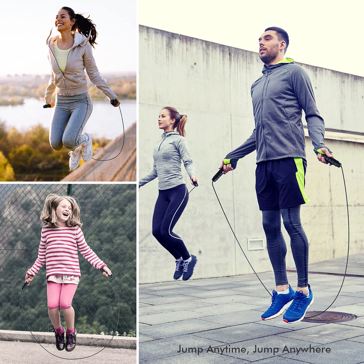 Speed Jump Rope with Ball Bearings — Adjustable, Tangle-Free