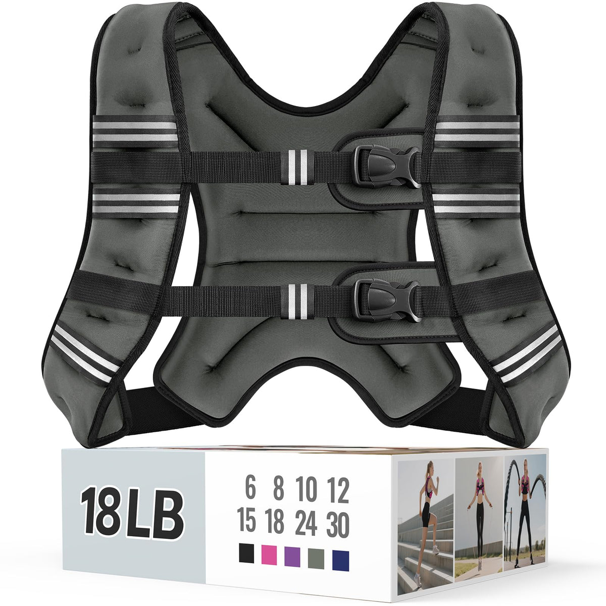 Zeerun Weighted Vest — Adjustable 6–30 lb for Men & Women